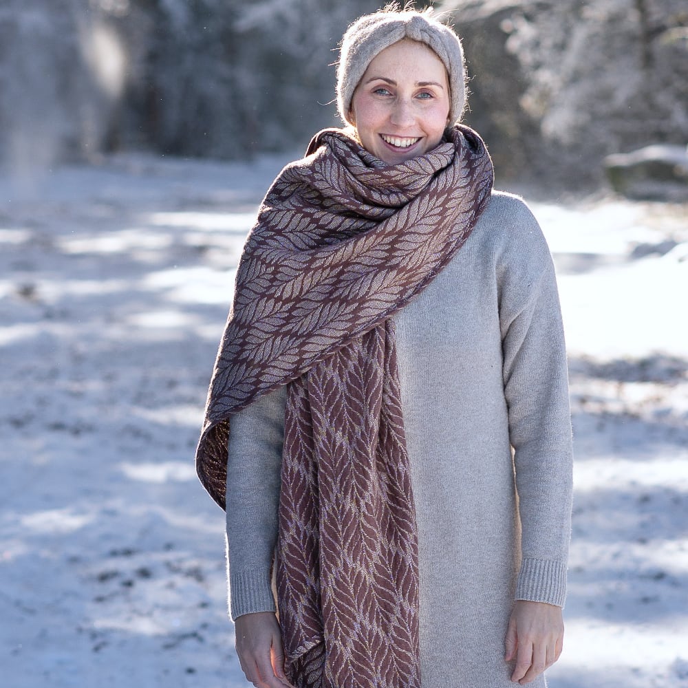 Babytragetuch Trias Chocolate Cream Wolle Seide