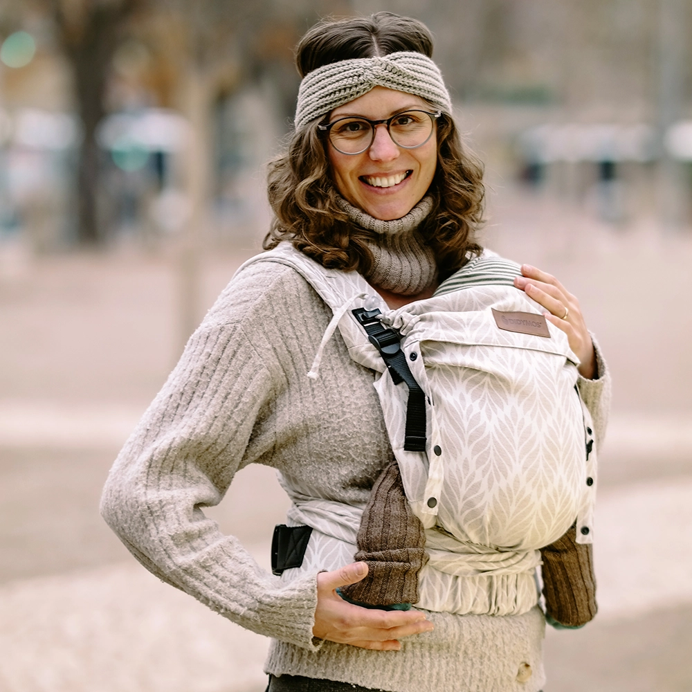 DidyFlow Babytrage Trias Creme Leinen