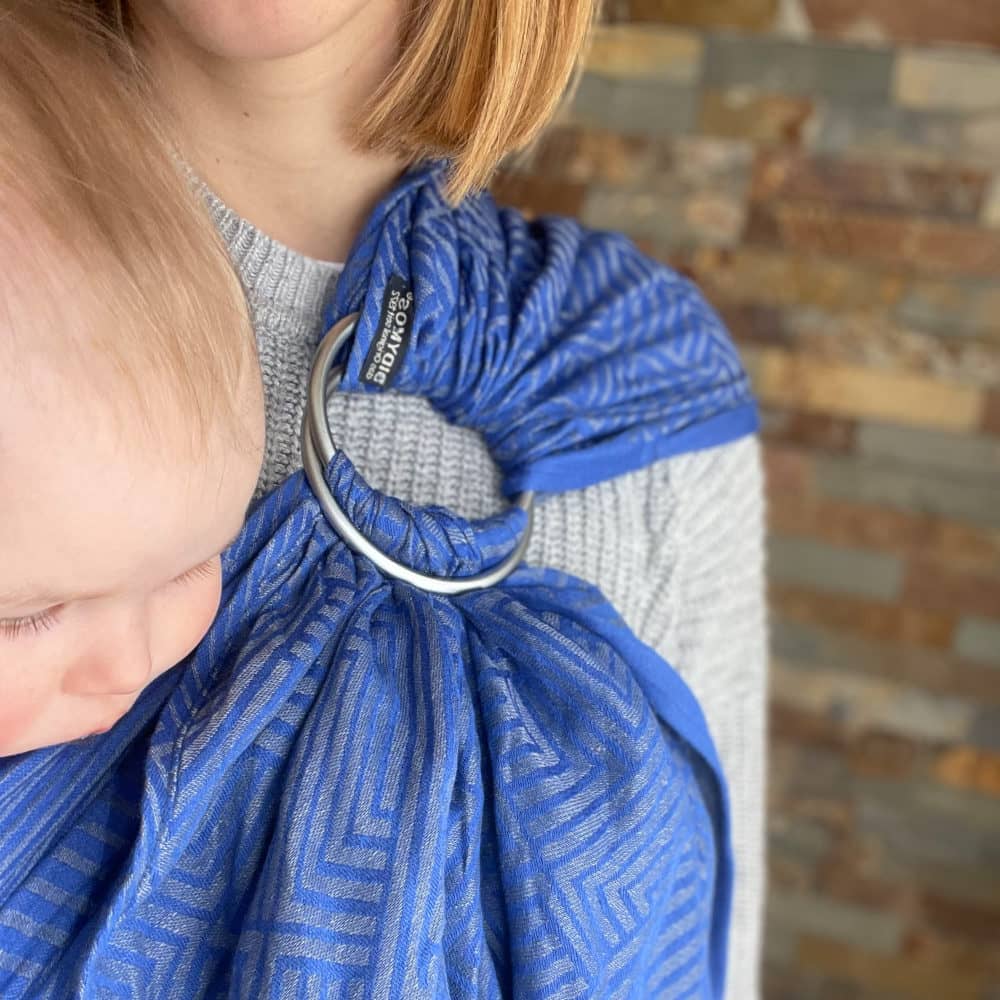 DidySling Metro Mavi Linen Baby Wrap Slings DIDYMOS Baby Carriers