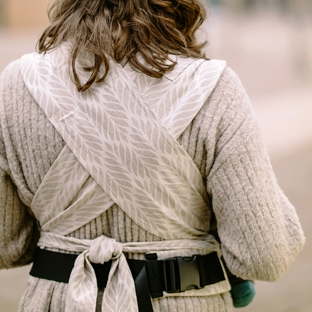 DidyFlow Babytrage Trias Creme Leinen