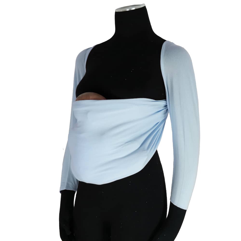 Bonding Top mit Ärmeln Eisblau