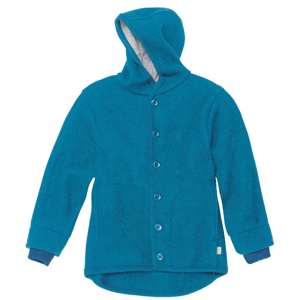 Kapuzenjacke Wollwalk, blau Kapuzenjacke Wollwalk, blau