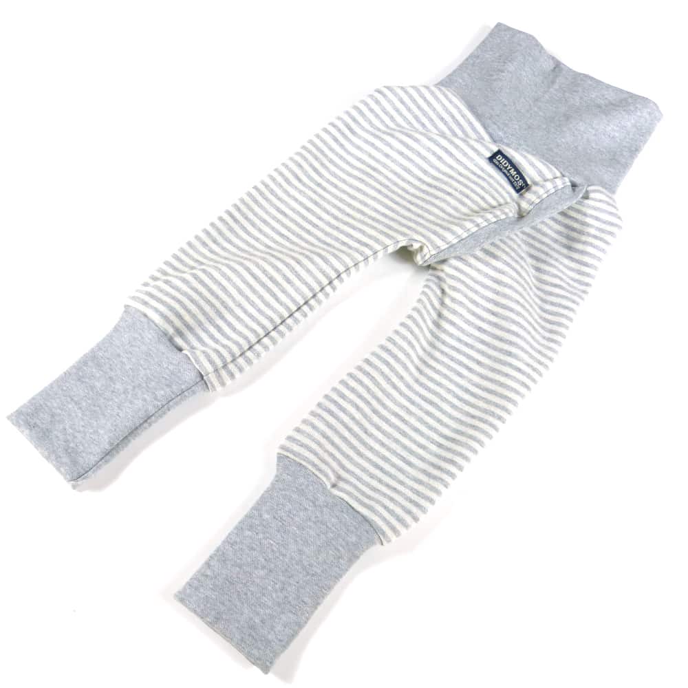 Schlitzhose Jersey Ringel Silber Schlitzhose Jersey Ringel Silber
