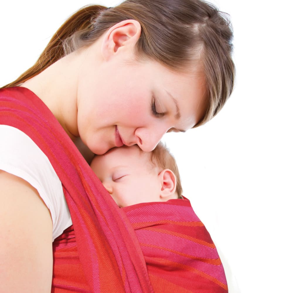 Baby Wrap Sling Waves garnet, second quality