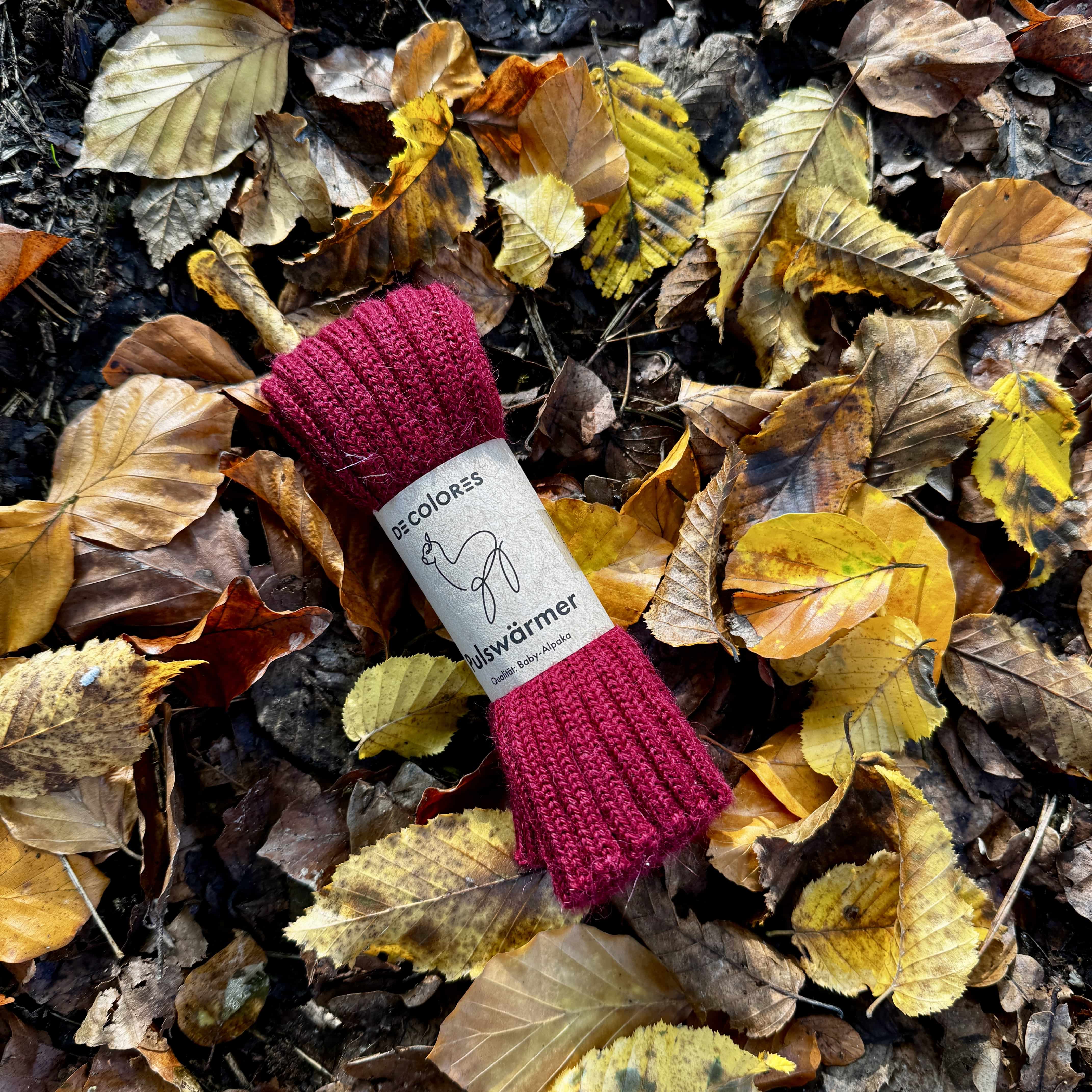 Stulpen Baby Alpaka Bordeaux Stulpen Baby Alpaka Bordeaux
