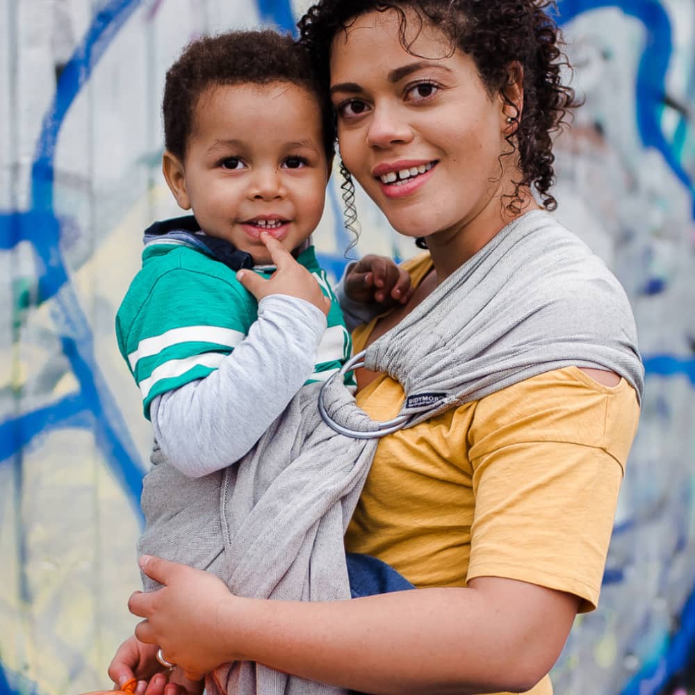 DidySling Silver Size 1R - Baby Wrap Slings | DIDYMOS Baby Carriers