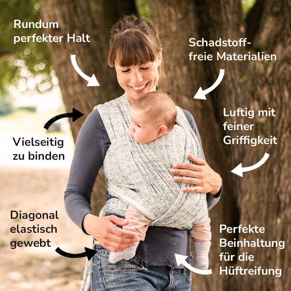 Babytragetuch Silber Babytragetuch Silber