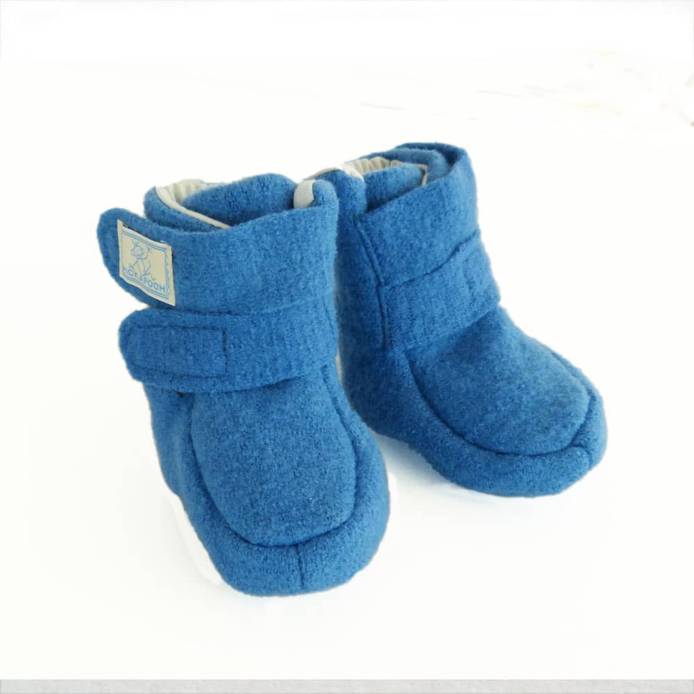 First shoes made of boiled wool, blue First shoes made of boiled wool, blue
