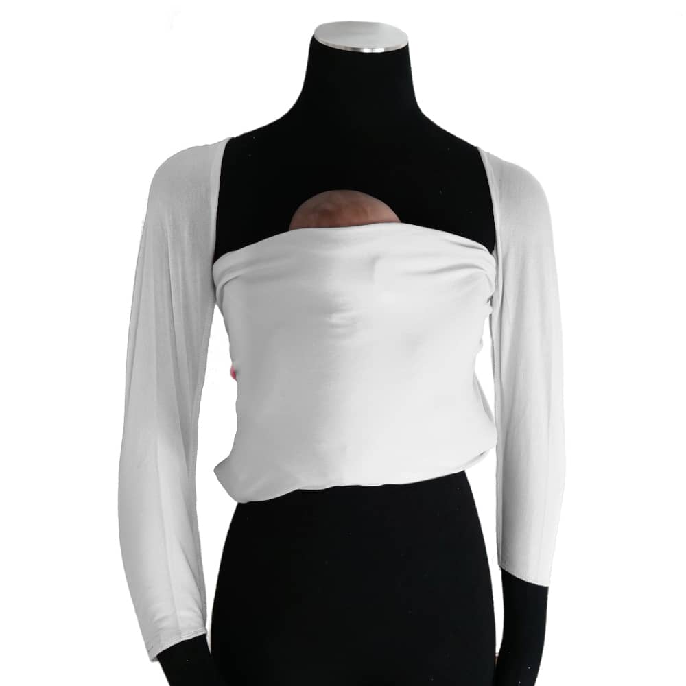 Bonding Top with Sleeves White Bonding Top with Sleeves White