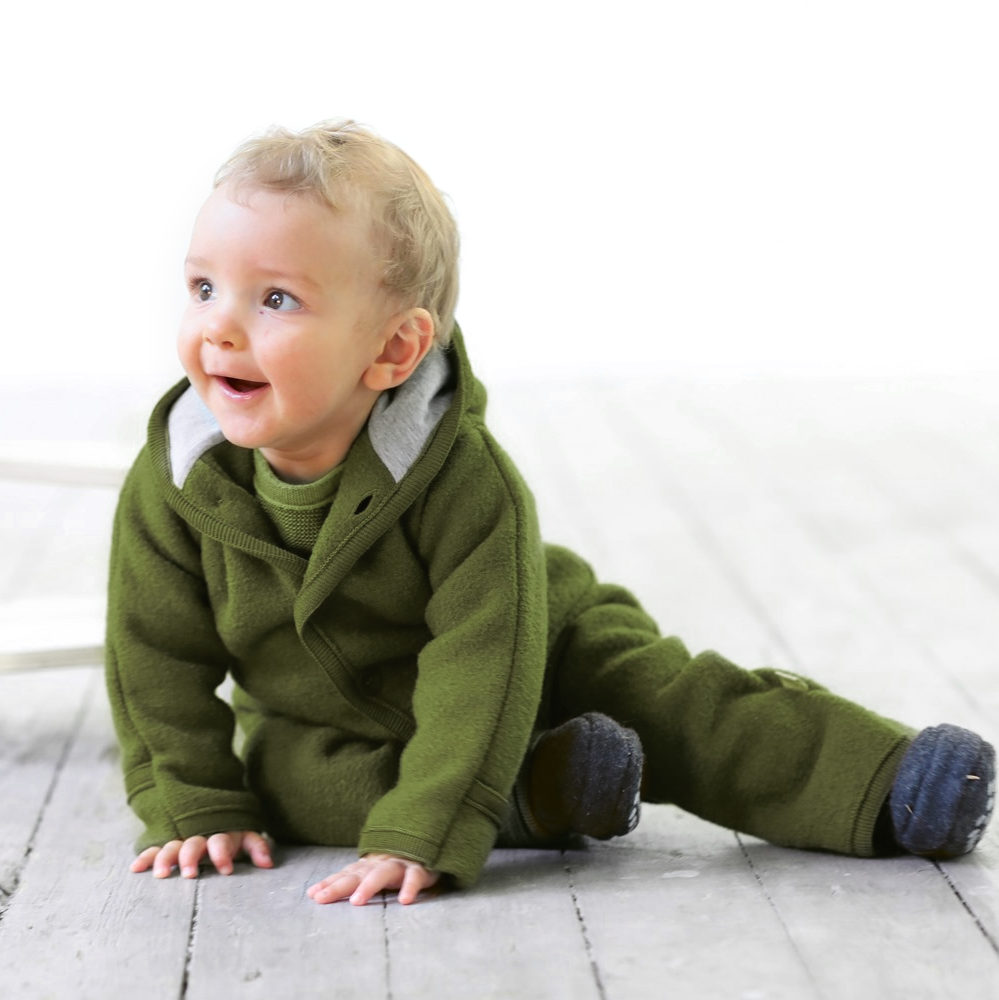 Baby´s Overall boiled wool, Olive Baby´s Overall boiled wool, Olive