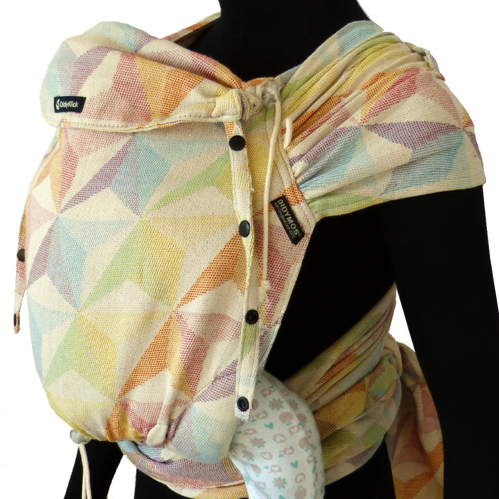 Didymos DidyKlick Portabebè - Marsupio Con Fibbia Regolabile, Grigio Argento, Per Bambini 3-18 Kg