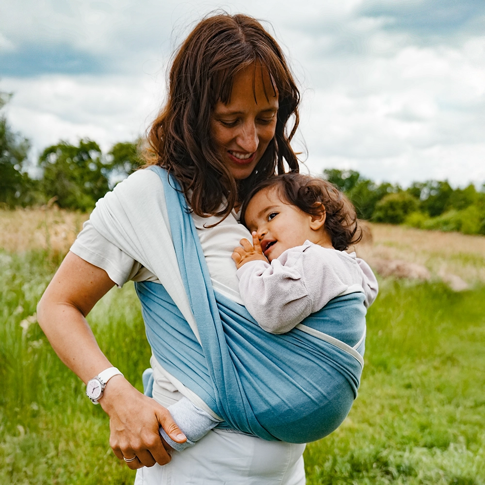 Babytragetuch Jersey Doubleface Rauchblau Babytragetuch Jersey Doubleface Rauchblau