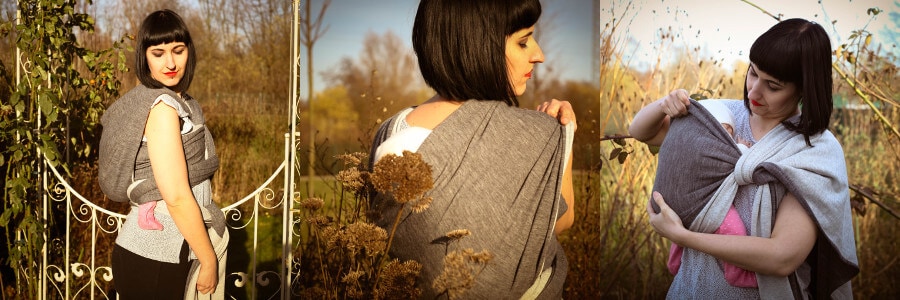 Stefanie from Baby Carrying Consultancy Nesthäkchen has tested our Jersey Sling Doubleface Wool/Cotton